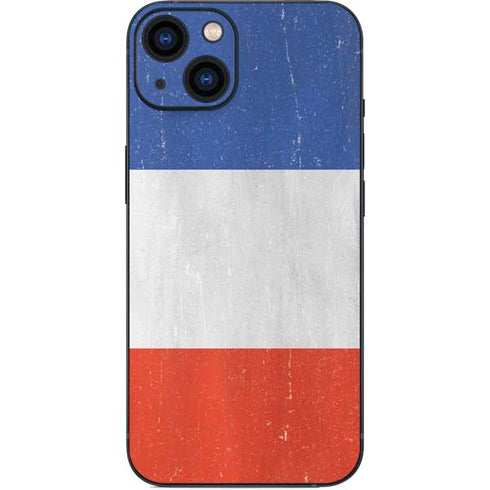 French Flag Distressed iPhone 14 Skin